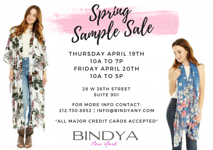 Bindya NY Spring Sample Sale