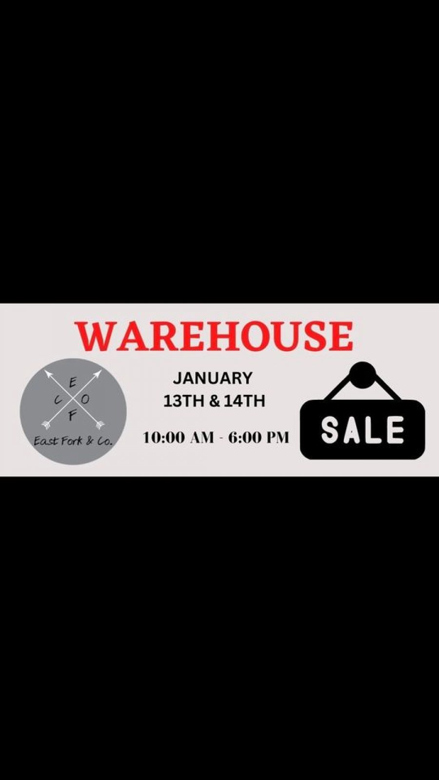 East Fork and Co WAREHOUSE SALE