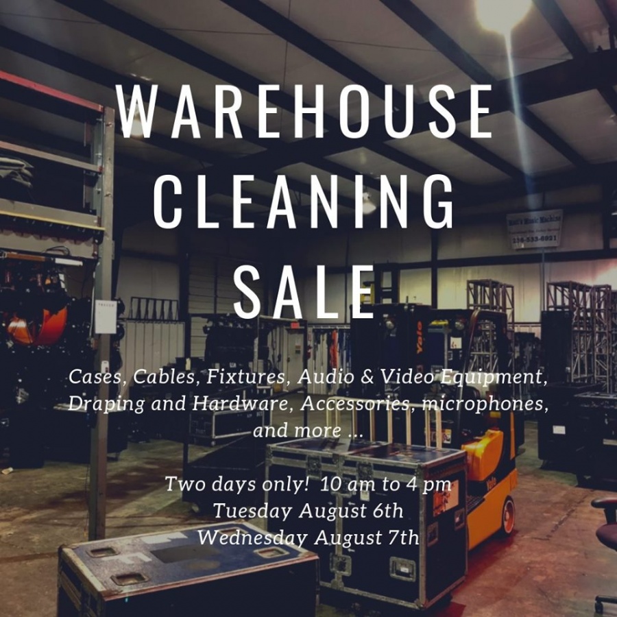 Sound Source Productions Warehouse Cleaning Sale