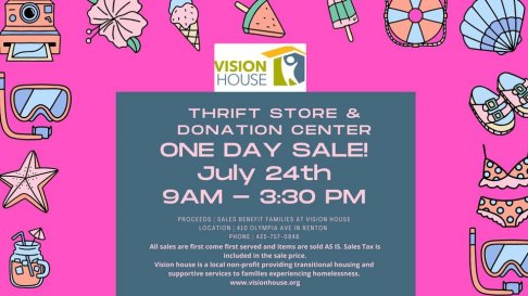 Vision House Thrift Store and Donation Center One-Day Sale