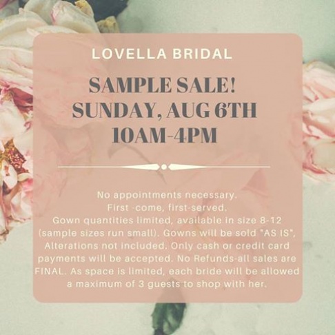 Lovella Bridal Sample Sale