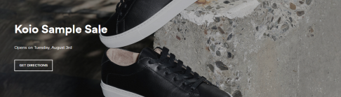 Koio Sample Sale