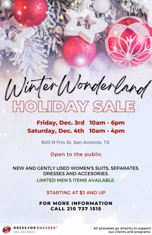 Dress for Success San Antonio Winter Wonderland Holiday Sale 