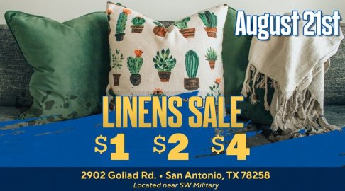 Goodwill San Antonio Linens Blowout Sale