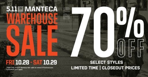 5.11 Tactical Warehouse Sale - Manteca