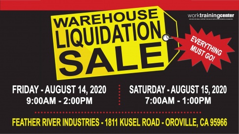 Work Training Center and Affiliated Programs Warehouse Liquidation Sale