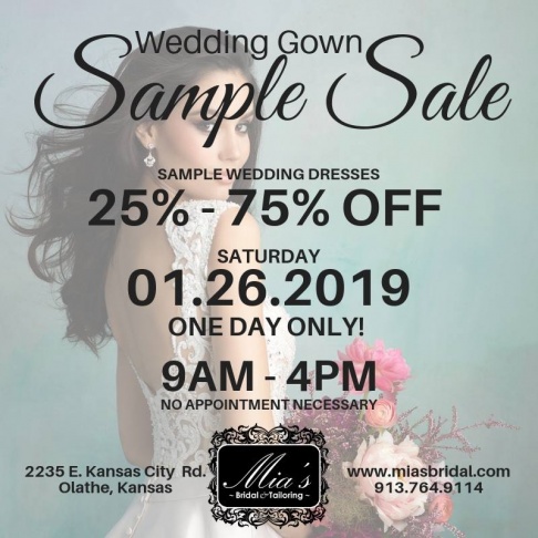 Mia's Bridal Sample Sale