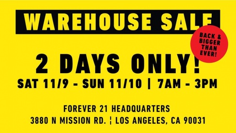 Forever 21 Warehouse Sale