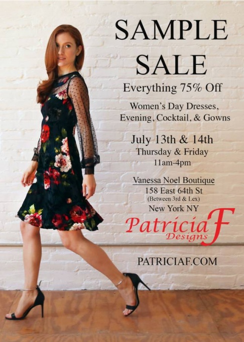 Patricia F Designs Sample Sale