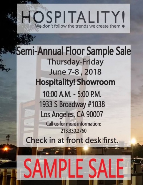 Hospitality Semi-Annual Floor Sample Sale