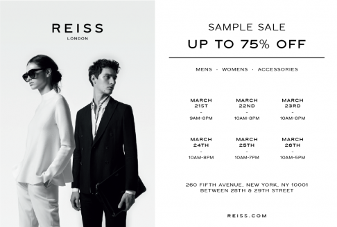 Reiss London sample sale