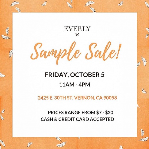 Everly Clothing Sample Sale