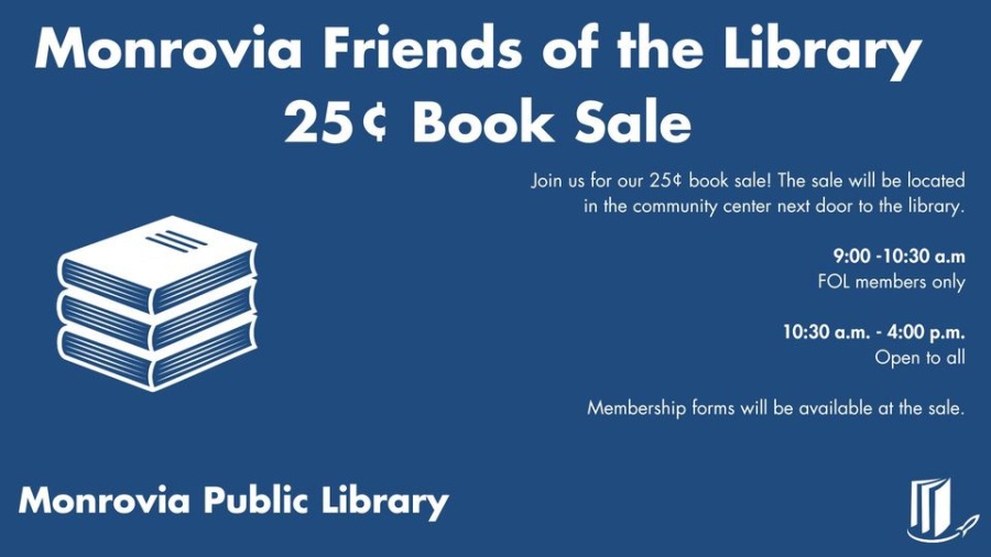Monrovia Friends of the Library 25¢ Book Sale