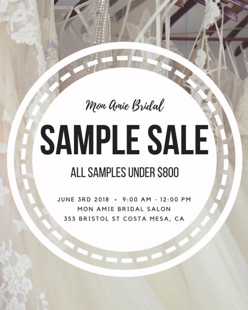 Mon Amie Bridal Sample Sale