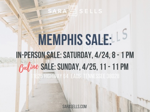 Sara Sells April Warehouse Sale - Memphis