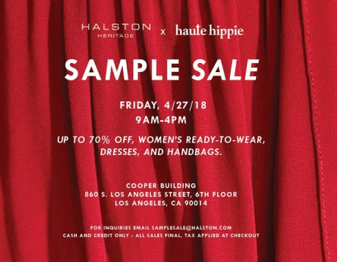 Halston Heritage and Haute Hippie Sample Sale