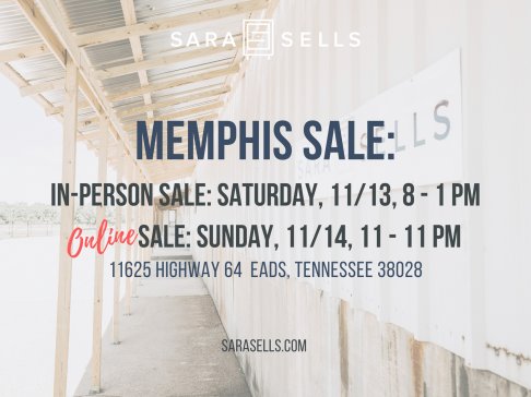 Sara Sells November Warehouse Sale - Memphis