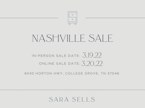 Sara Sells March Warehouse Sale - Nashville