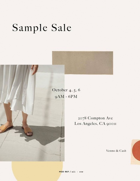 MOD REF and All : Row Sample Sale