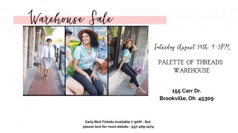 Palette of Threads Boutique Warehouse Sale