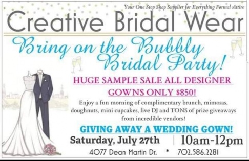 Creative Bridal Wear Sample Sale