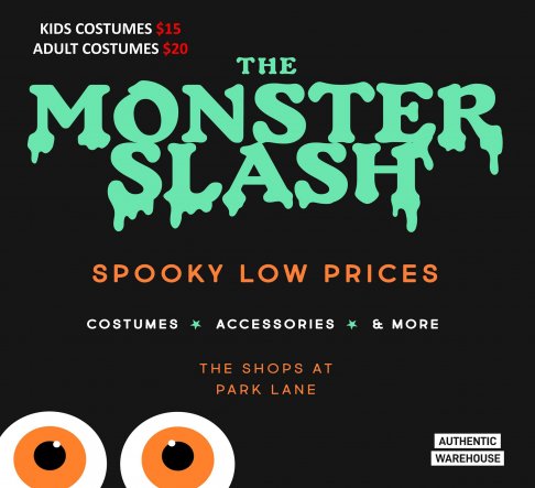 The Monster SLASH HALLOWEEN BLOWOUT SALE