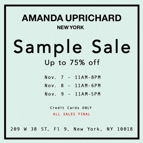 Amanda Uprichard Sample Sale