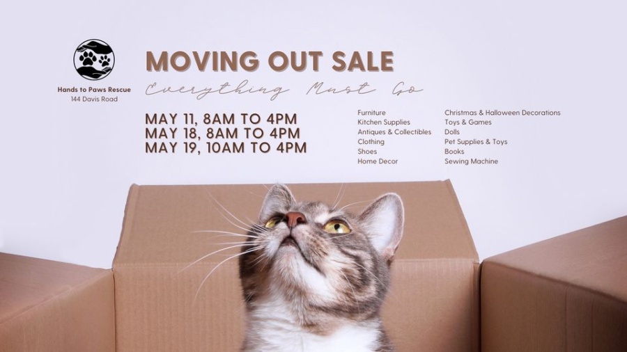 Hands to Paws Rescue Moving Out Sale 