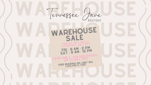 Tennessee Jane Boutique WAREHOUSE SALE