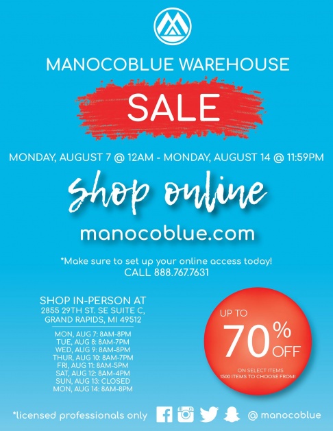 ManocoBlue Warehouse Sale