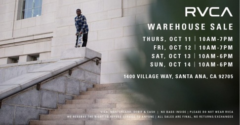 RVCA Warehouse Sale