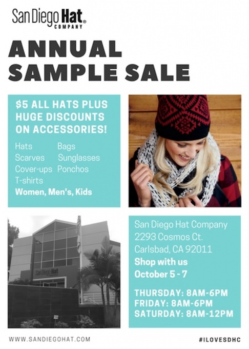 San Diego Hat Company Sample Sale