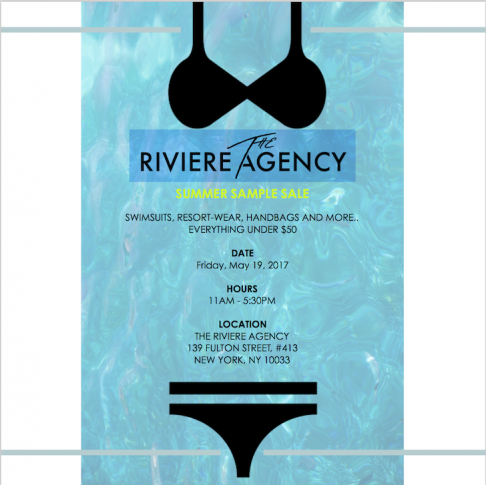 The Riviere Agency Summer Sample Sale