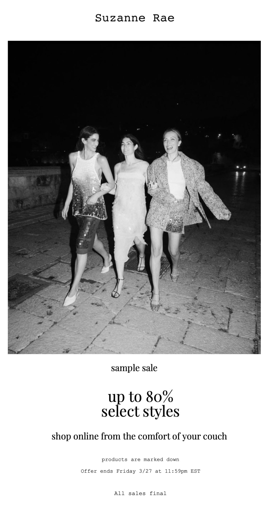 Suzanne Rae Sample Sale