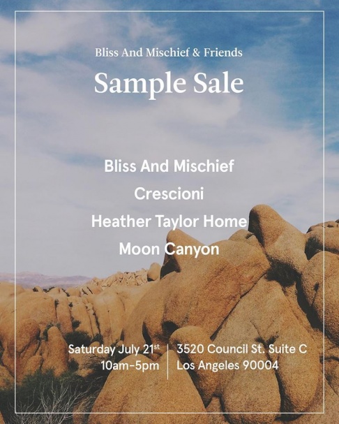 Bliss And Mischief and Friends Sample Sale
