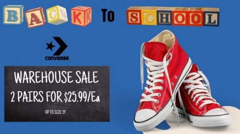 YLSFashion Back to School Converse Warehouse Sale