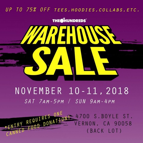 The Hundreds Warehouse Sale