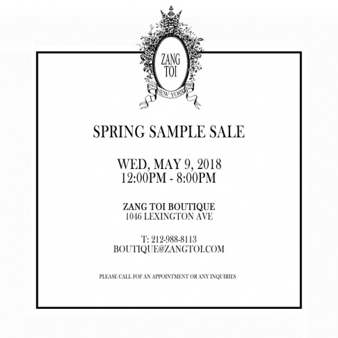 Zang Toi Spring Sample Sale