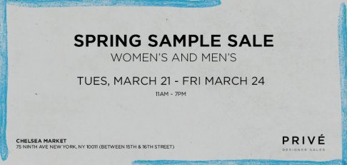 Privé Spring Sample Sale