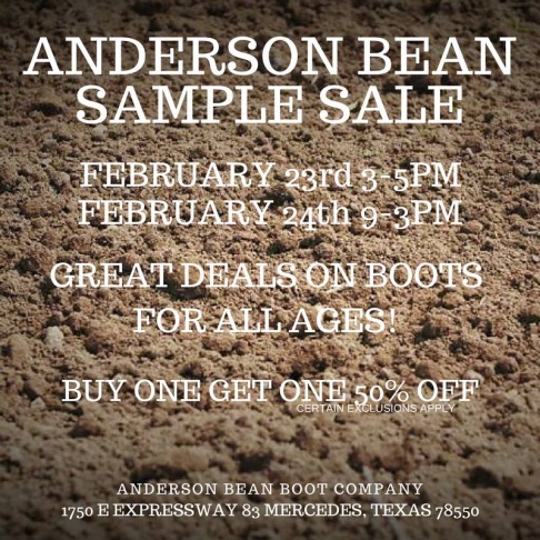 Anderson Bean Boot Sample Sale
